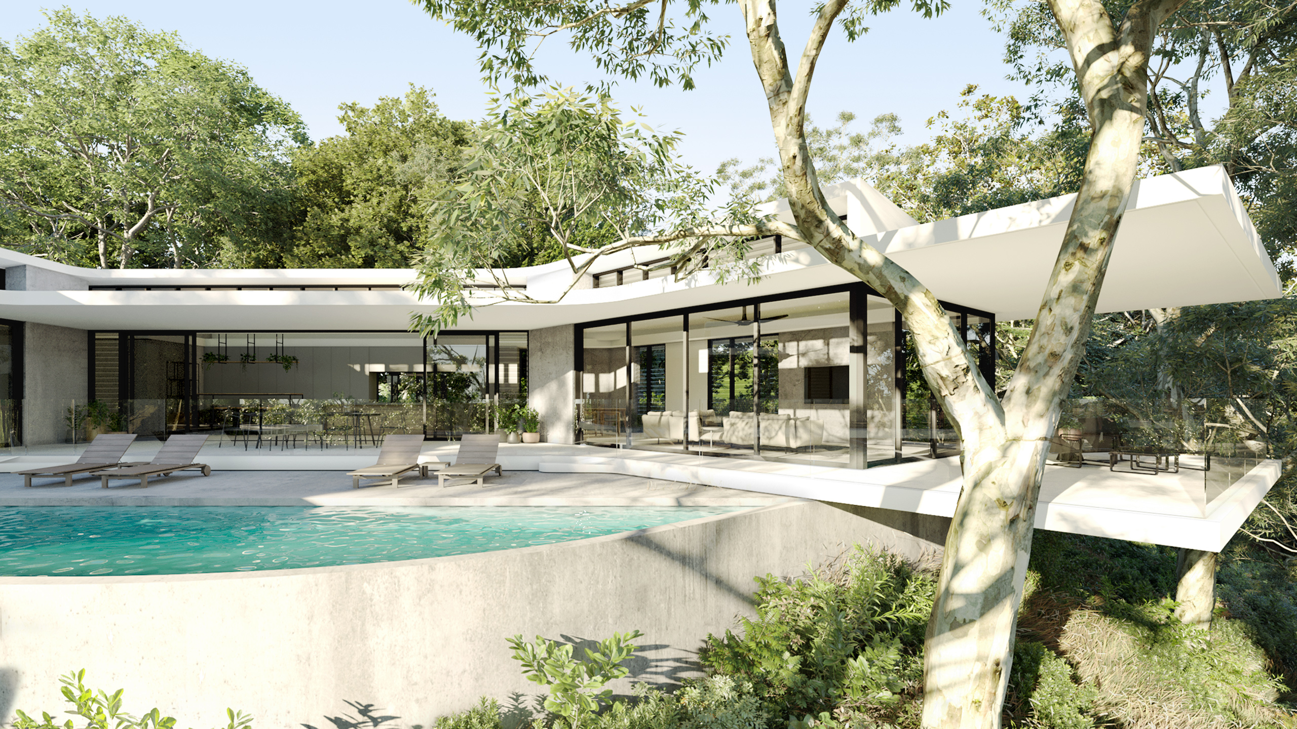 Outlook Concept exterior view – Modern architectural design on the Sunshine Coast